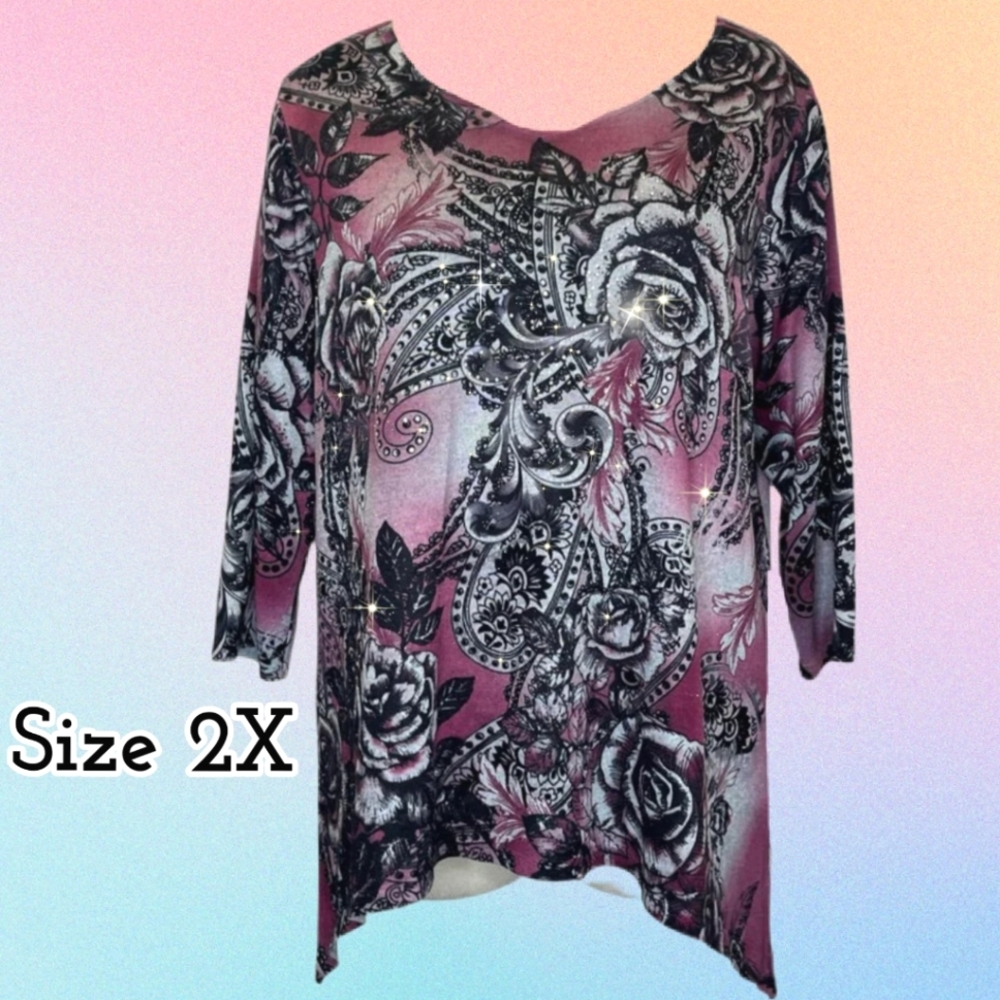 Embellished Rose Mauve Tunic Reposh